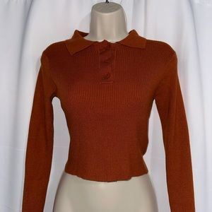 Long Sleeve copper top, Size S